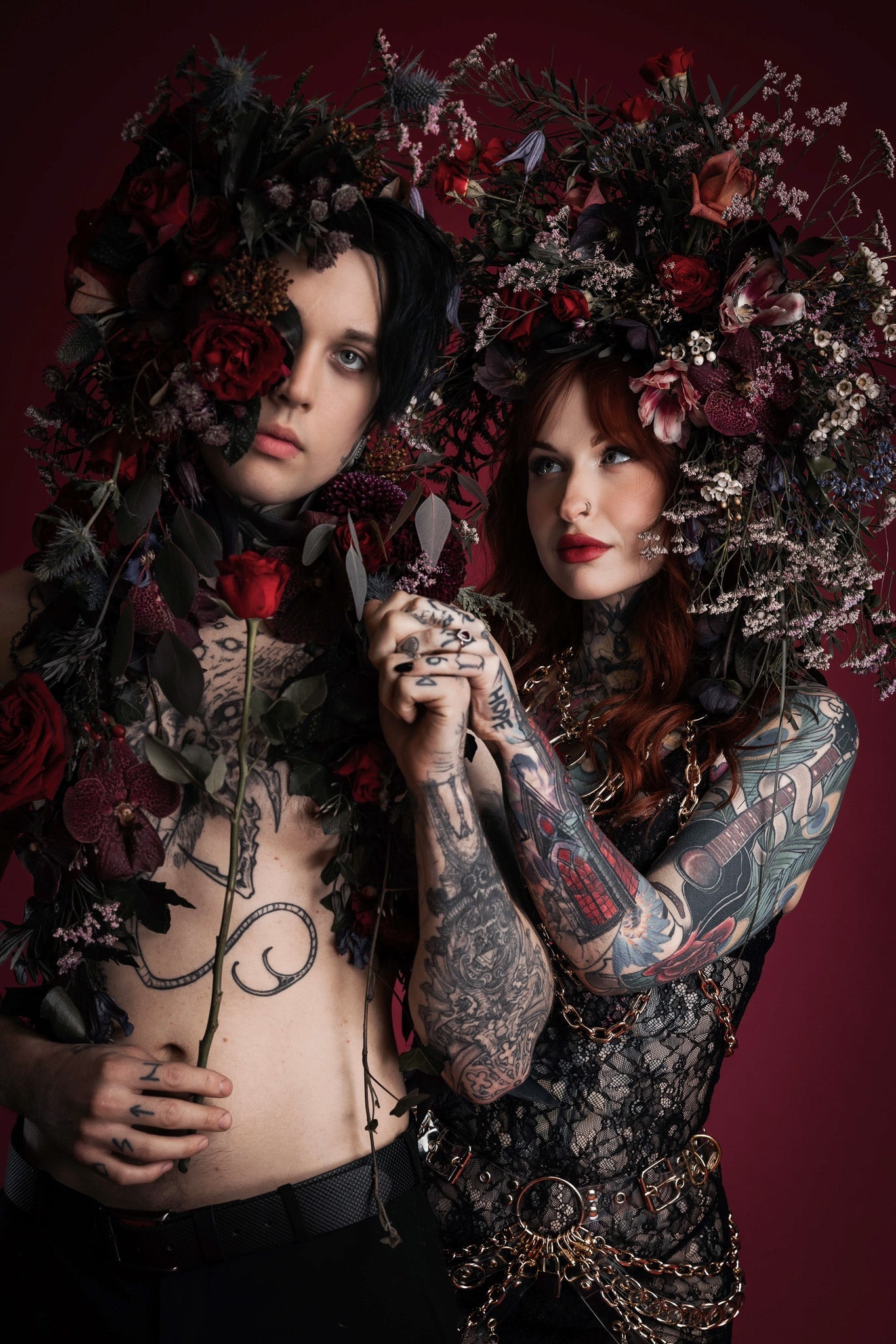 Gothic Florals: The Enchanted Union of Erin and Louie